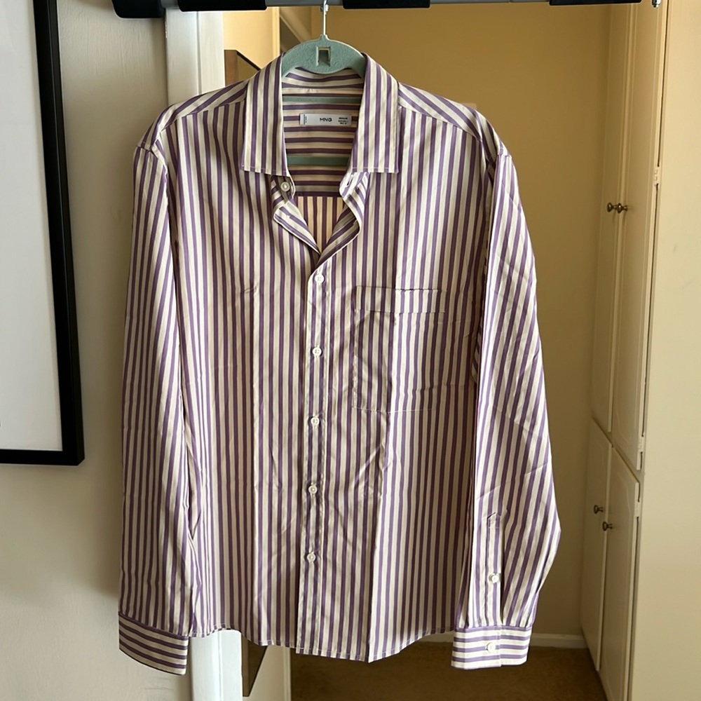 Mango 100% cotton Kodak striped shirt